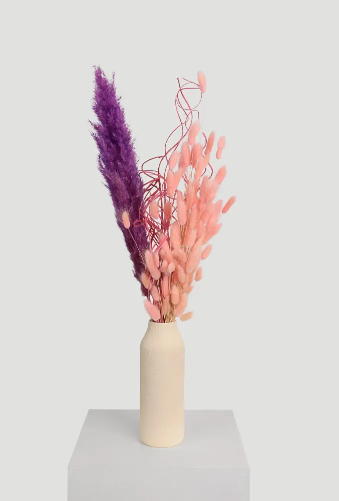 Floral arrangement dried bunny tails & pampas
