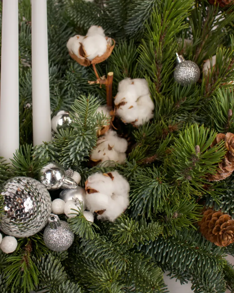 Winter wonderland candle centrepiece