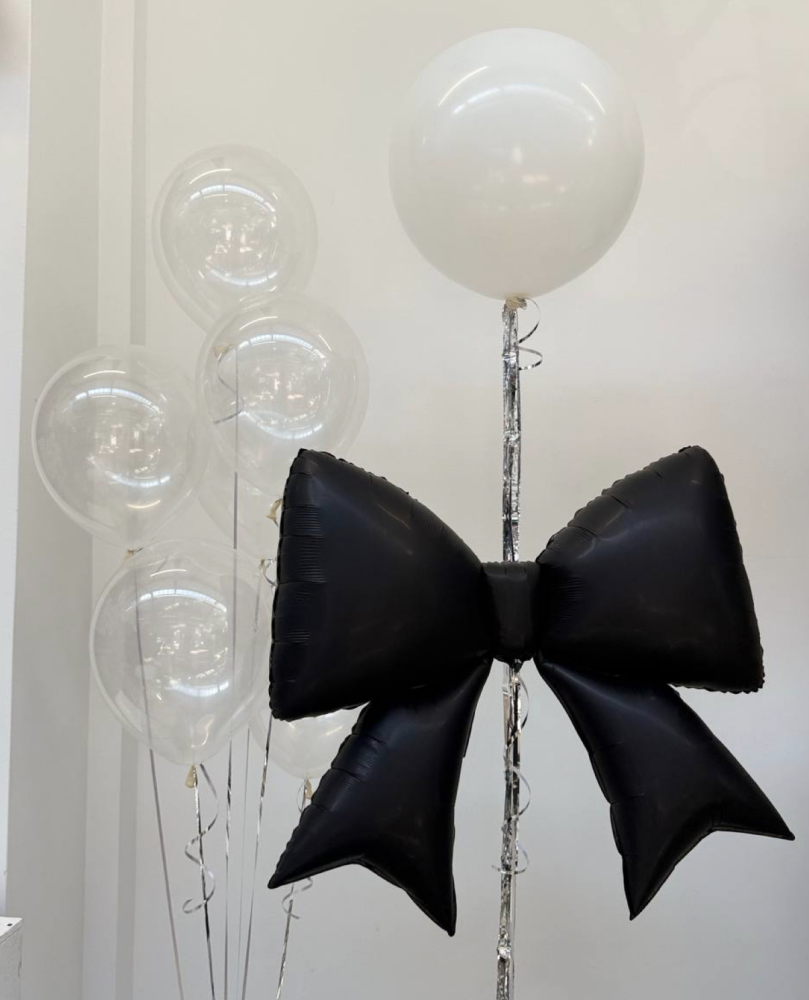 Monochrome chic (8 Balloon Set (Helium Inflated)
