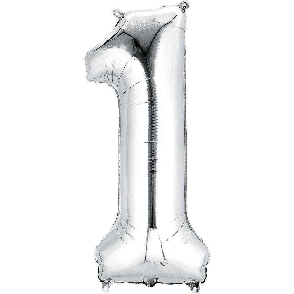 Silver balloon number 1 (helium inflated)