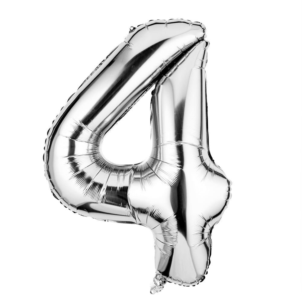 Silver balloon number 4 (helium inflated)