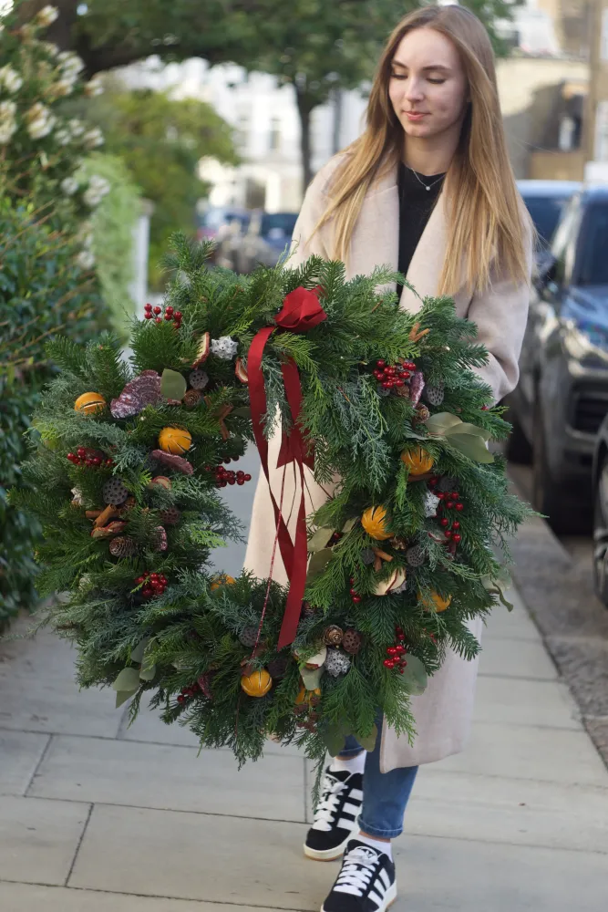 The grand Christmas wreath