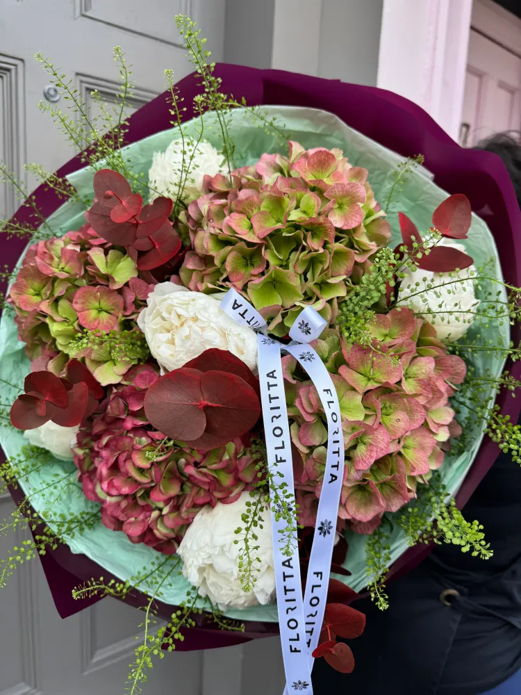 Autumn whisper in burgundy & sage