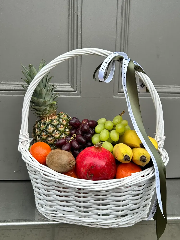 Golden harvest fruit basket