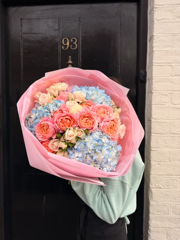 Dreamy rosewater bouquet (hydrangeas, spray roses & peony spray roses)