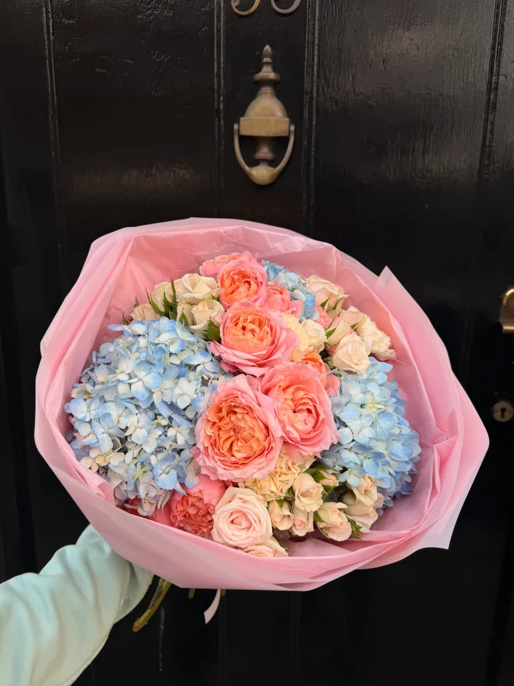Dreamy rosewater bouquet (hydrangeas, spray roses & peony spray roses)