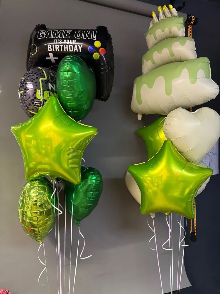 Gamer’s birthday set (12 balloons helium inflated)