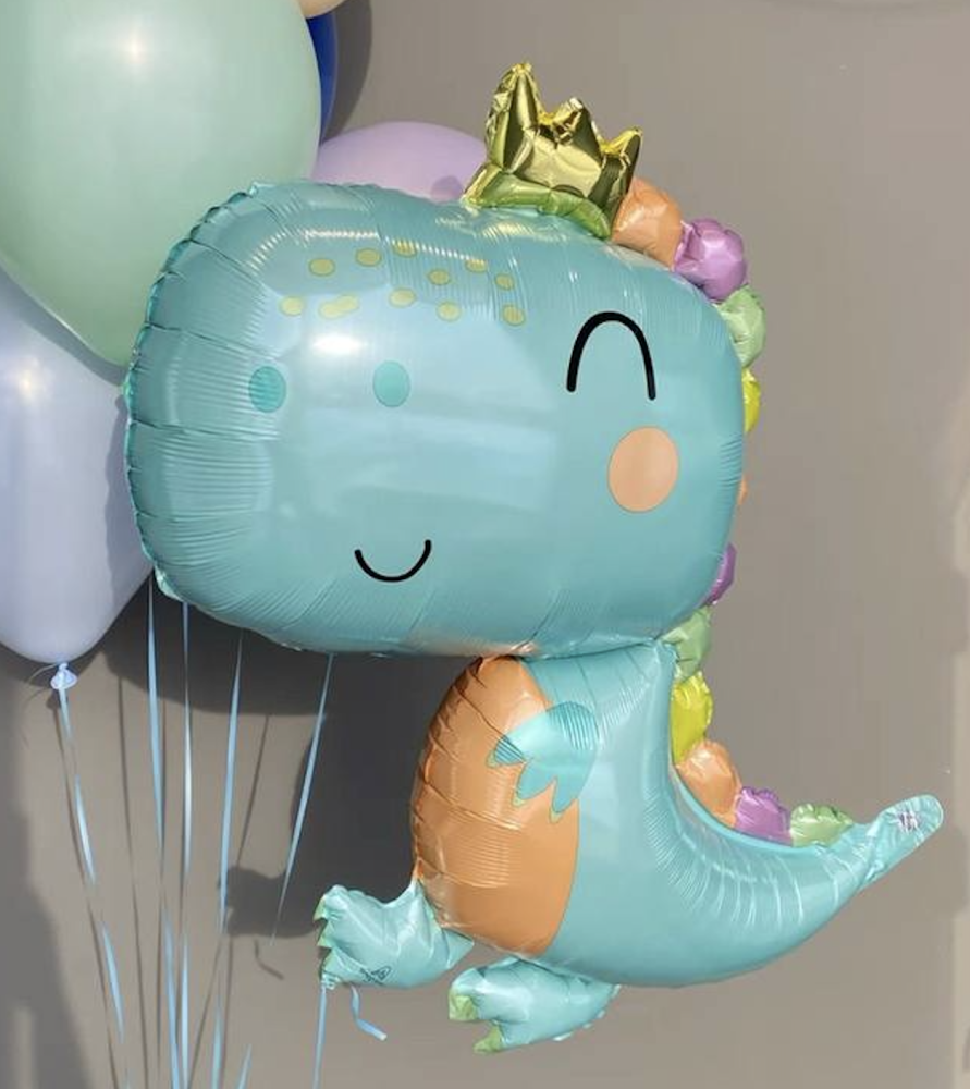 Little dino prince (7 balloons helium inflated)