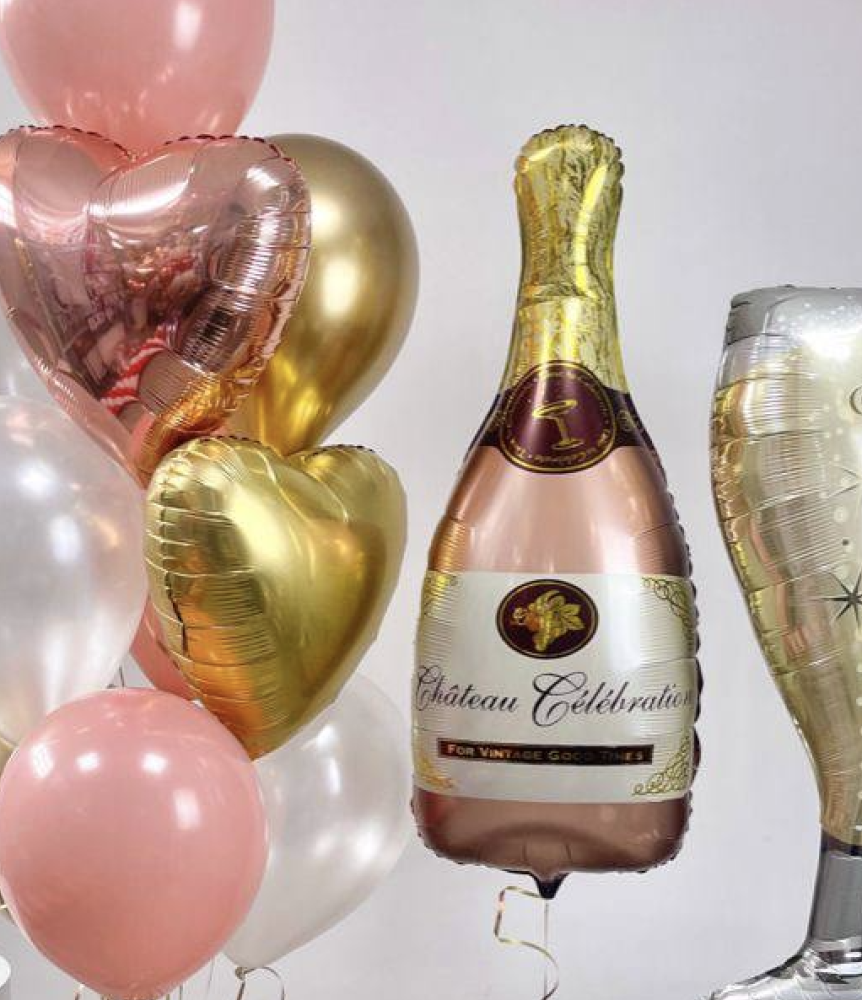 Champagne celebration (13 balloons helium inflated)