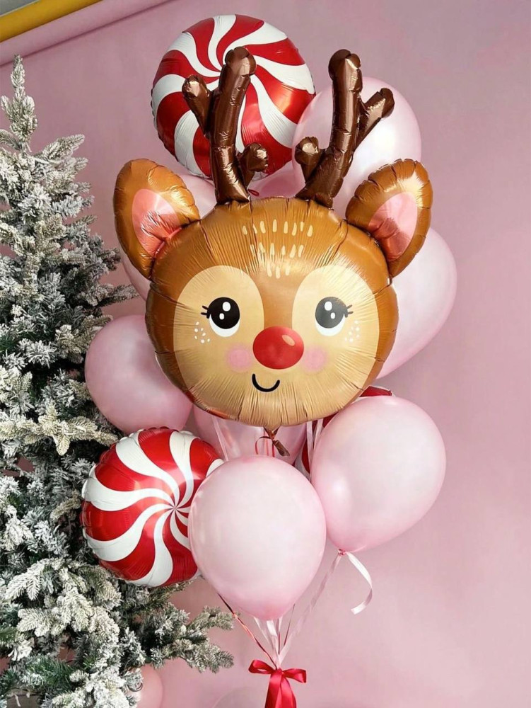 Holiday festive whirl (13 balloon helium inflated)