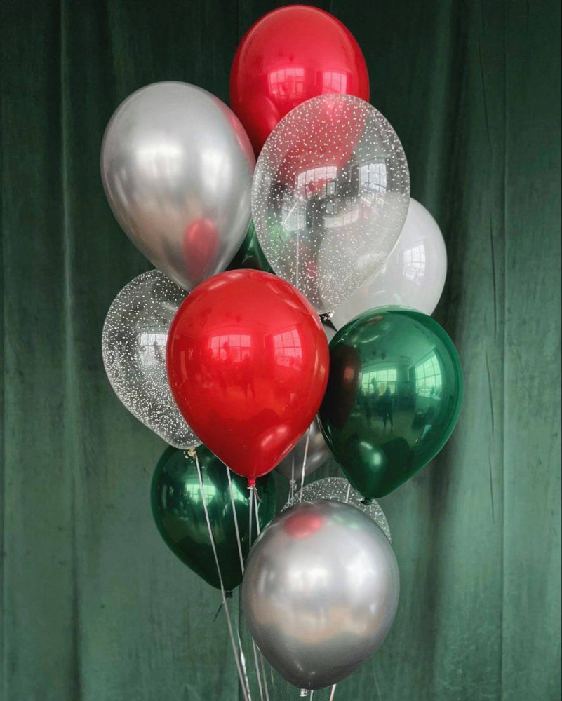Holiday cheer (12 balloon helium inflated)