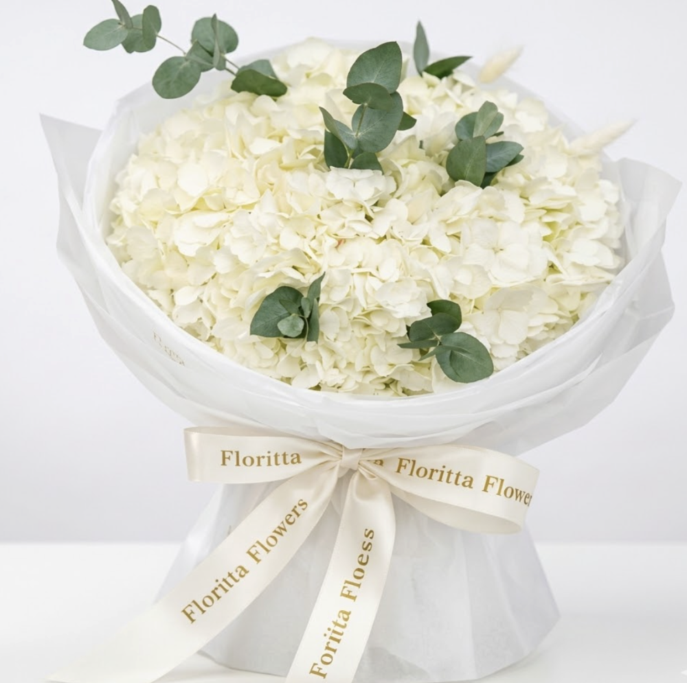 Silk Blossom ( hydrangea, eucalyptus )