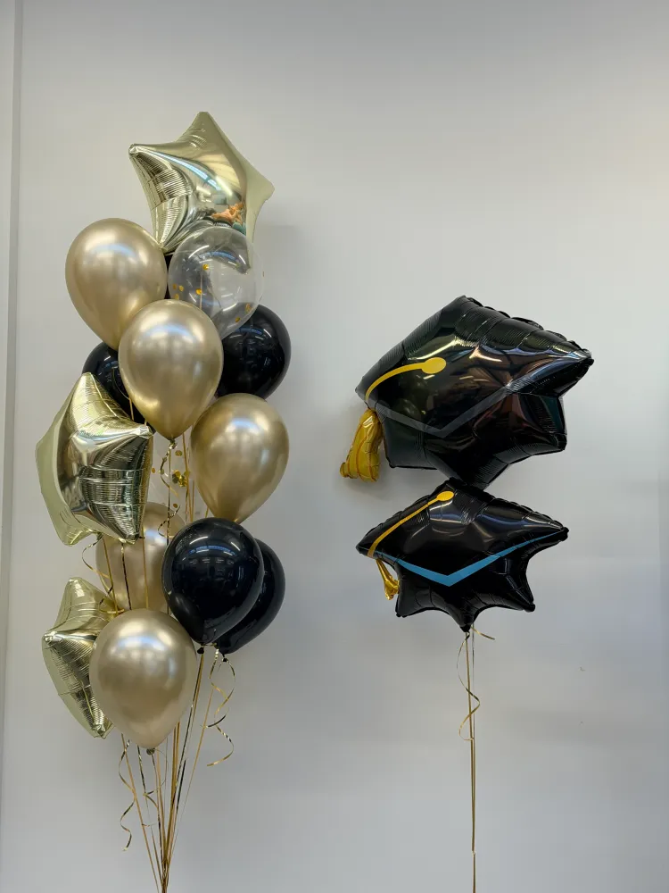 Graduation gold set (16 balloon helium inflated)