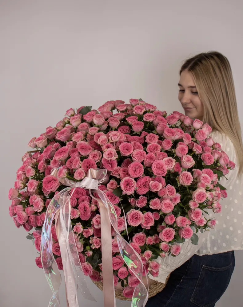 Blossoms of devotion basket (spray roses)